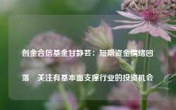 创金合信基金甘静芸：短期资金情绪回落 关注有基本面支撑行业的投资机会