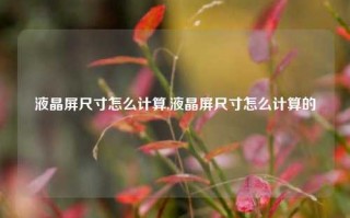 液晶屏尺寸怎么计算,液晶屏尺寸怎么计算的