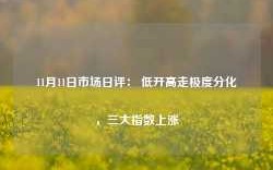 11月11日市场日评： 低开高走极度分化，三大指数上涨