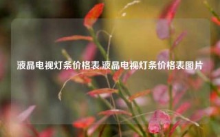 液晶电视灯条价格表,液晶电视灯条价格表图片