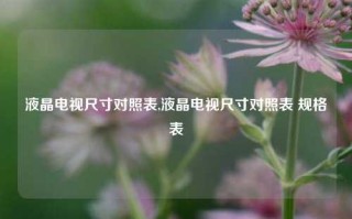 液晶电视尺寸对照表,液晶电视尺寸对照表 规格表