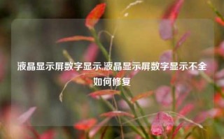 液晶显示屏数字显示,液晶显示屏数字显示不全如何修复