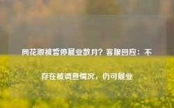 同花顺被暂停展业数月？客服回应：不存在被调查情况，仍可展业