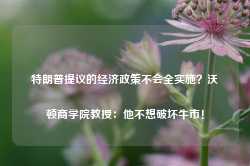 特朗普提议的经济政策不会全实施？沃顿商学院教授：他不想破坏牛市！-第1张图片-缙云县凯一电子科技有限公司