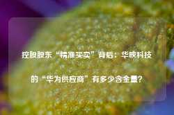 控股股东“精准买卖”背后：华映科技的“华为供应商”有多少含金量？-第1张图片-缙云县凯一电子科技有限公司