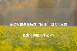 主动权益基金持续“回血” 部分AI主题基金年内回报率超50%-第1张图片-缙云县凯一电子科技有限公司